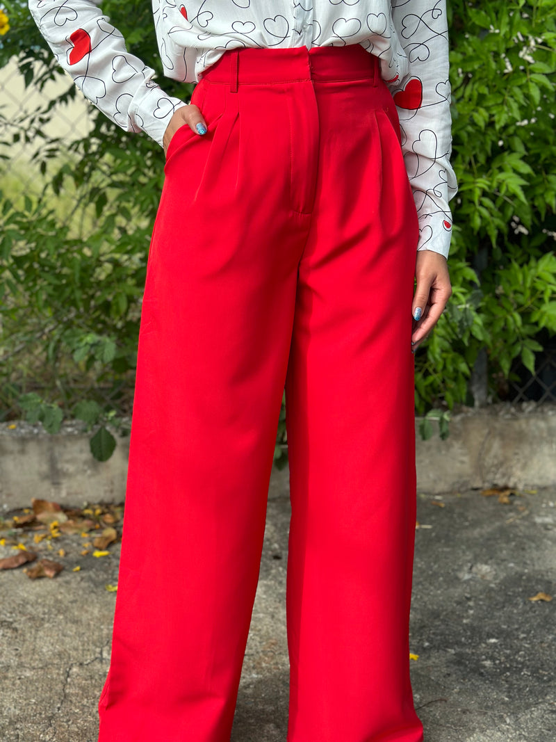 Red Trouser Pant