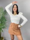 Brown Cargo Skort