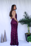Sequins Wine Formal Dress