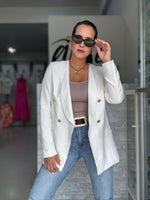 White Linen Blazer