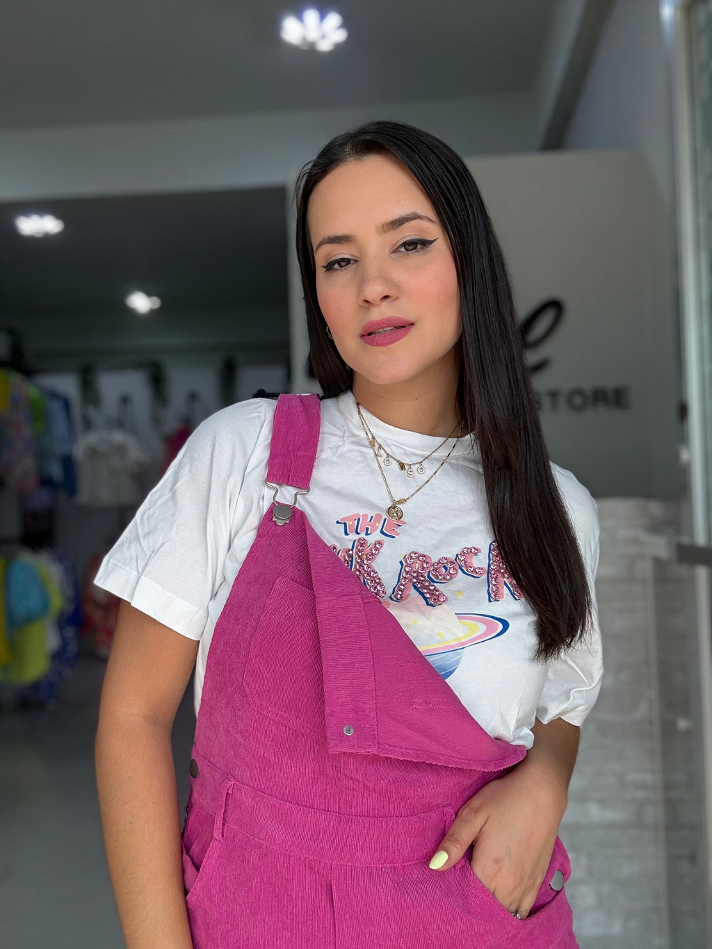 Magenta Short Overall