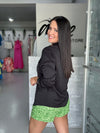 Green Snake Printed Short