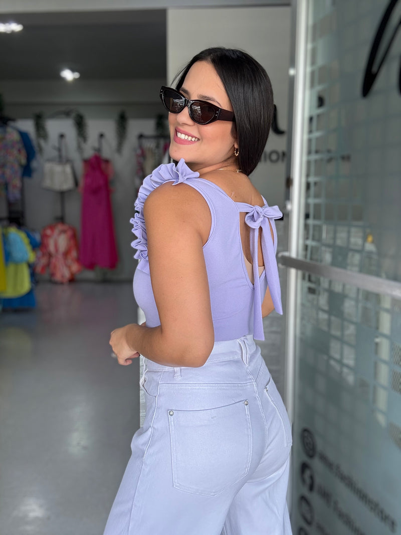 Lilac Pearls Top
