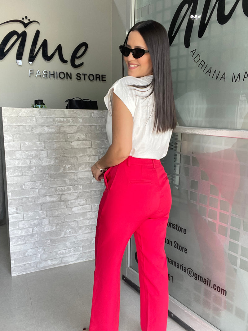 Red Trouser Pant