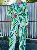 Green Tropical Jumpsuit