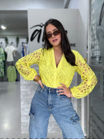 Yellow Guipure Blouse
