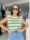 Green Stripes Top