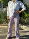 Purple Denim Zebra Pant