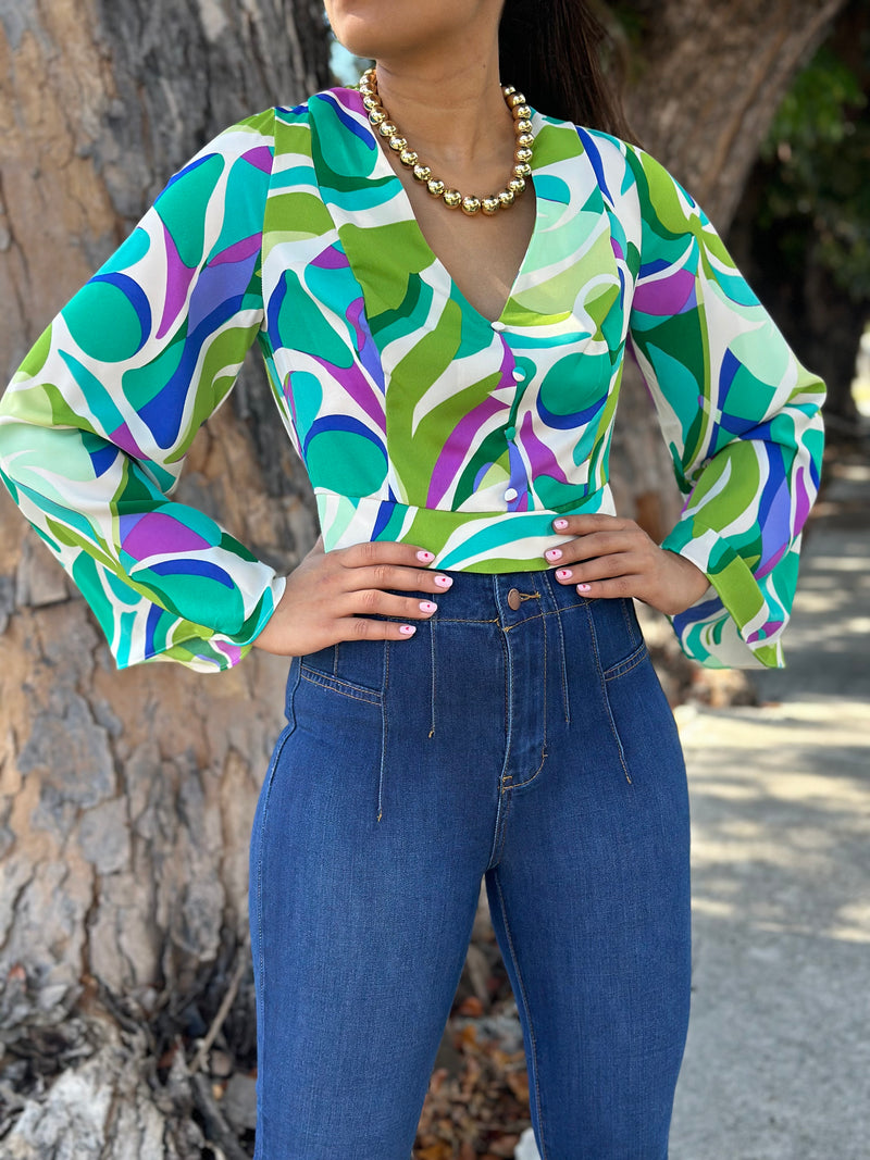 Green Teal Blouse