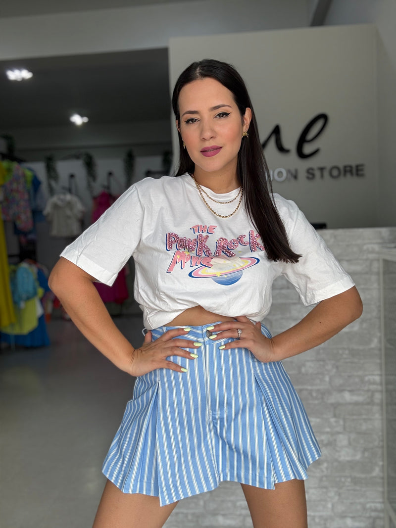 Stripes Blue Skort