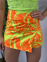 Orange and Lime Neon Skort