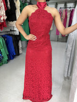Red Lace Maxi Dress