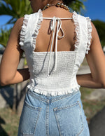 White Lace Bustier Top