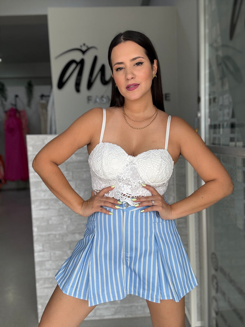 White Lace Bustier