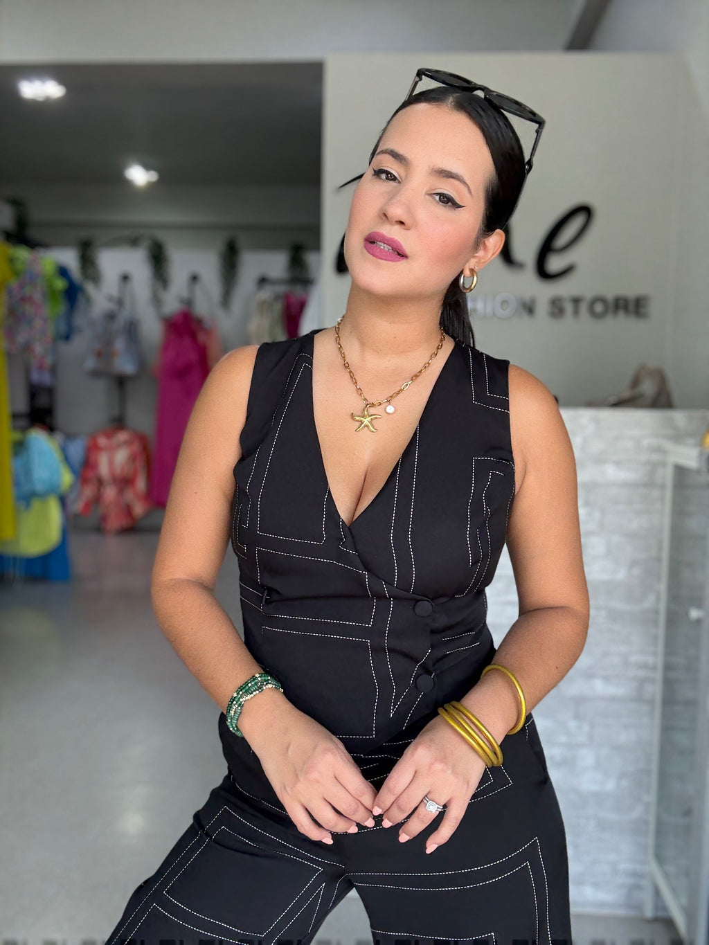 Black Vest Set