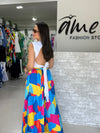 Multicolor Pleated Palazzo
