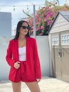 Red Blazer Set