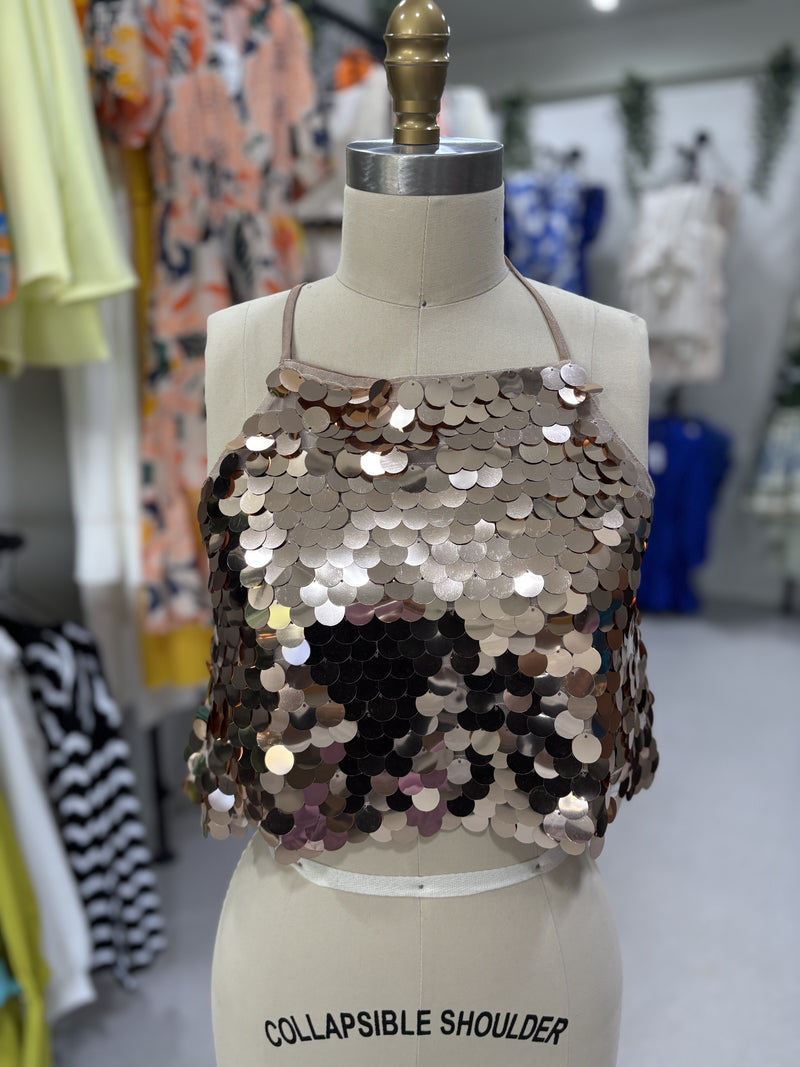 Circle Sequins Top