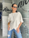 Grey Asymmetric Blouse