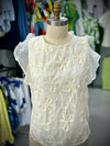 Cream Flowers Blouse