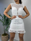 White Lace Short Dress