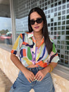 Multicolor Chiffon Blouse