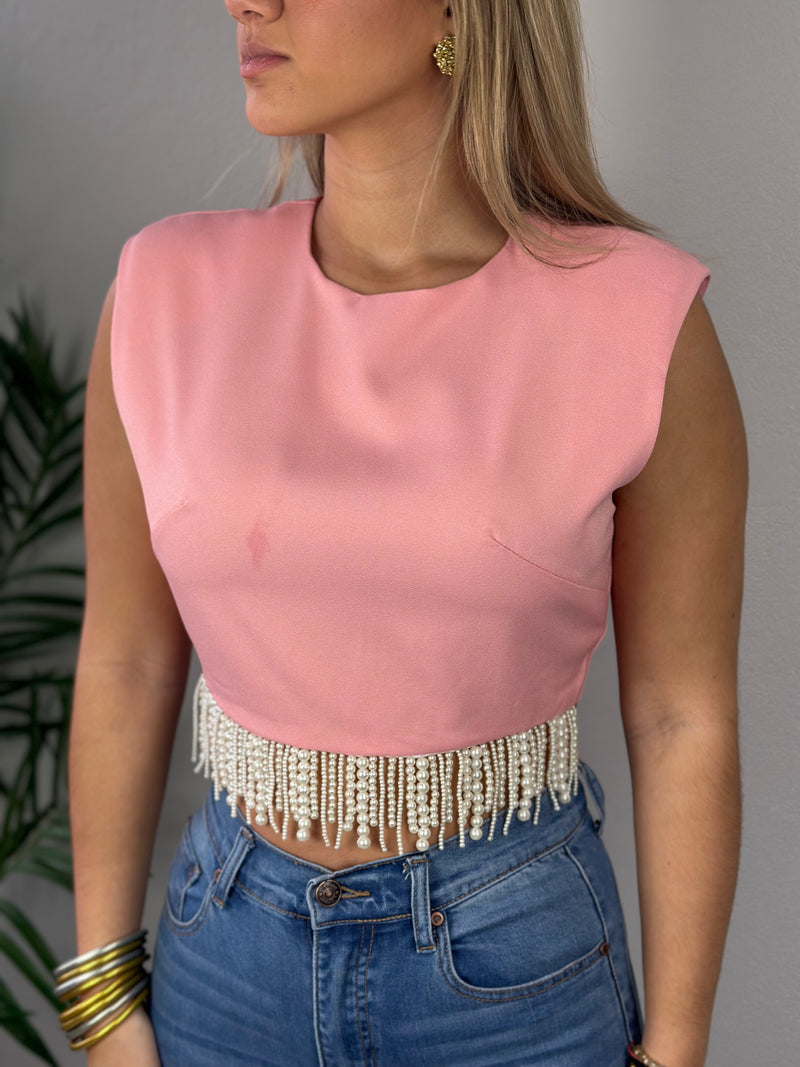 Blush Pearls Top