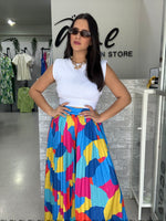 Multicolor Pleated Palazzo