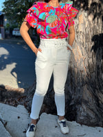 Fuchsia Tropical Blouse