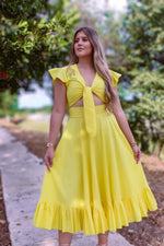 AME 251:  Yellow Midi Skirt