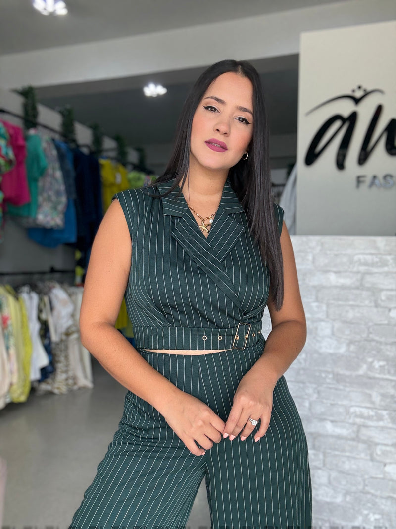Stripes Dark Green Set