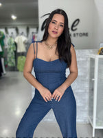 Flare Denim Jumpsuit