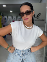 White Sweater Blouse
