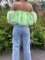 Lime Ruffles Top