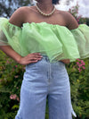 Lime Ruffles Top