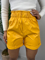 Mustard Leather Short