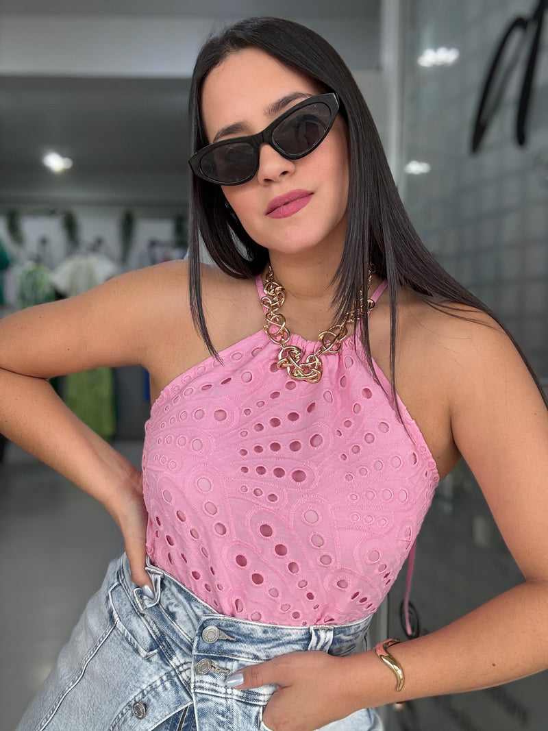 Pink Halter Top