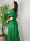 Green Lace Maxi Dress