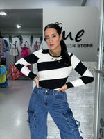 Stripes Black and White Sweater