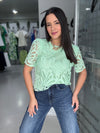 Mint Lace Blouse