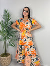 Orange Blossom Midi Dress