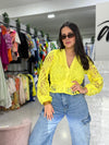 Yellow Guipure Blouse