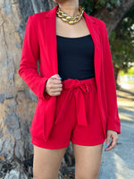 Red Blazer Set