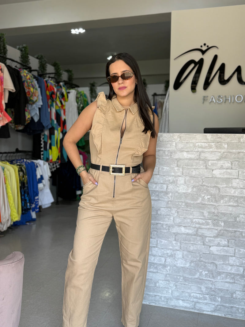 Sand Beige Jumpsuit