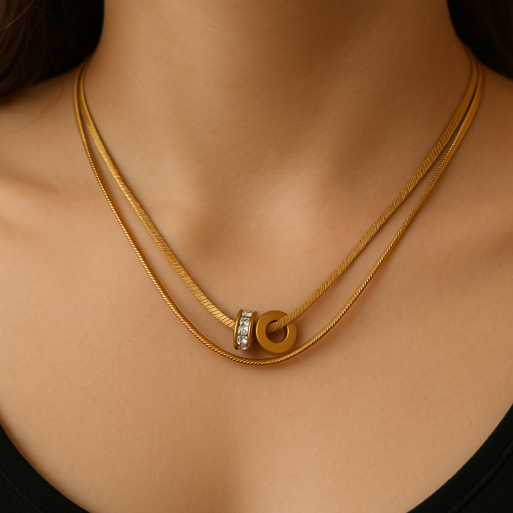 AME Luxe 006: Hoops Gold Necklaces