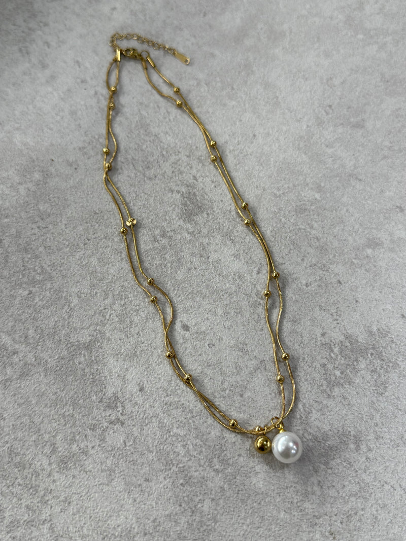 AME Luxe 004: Pearl Gold Necklace