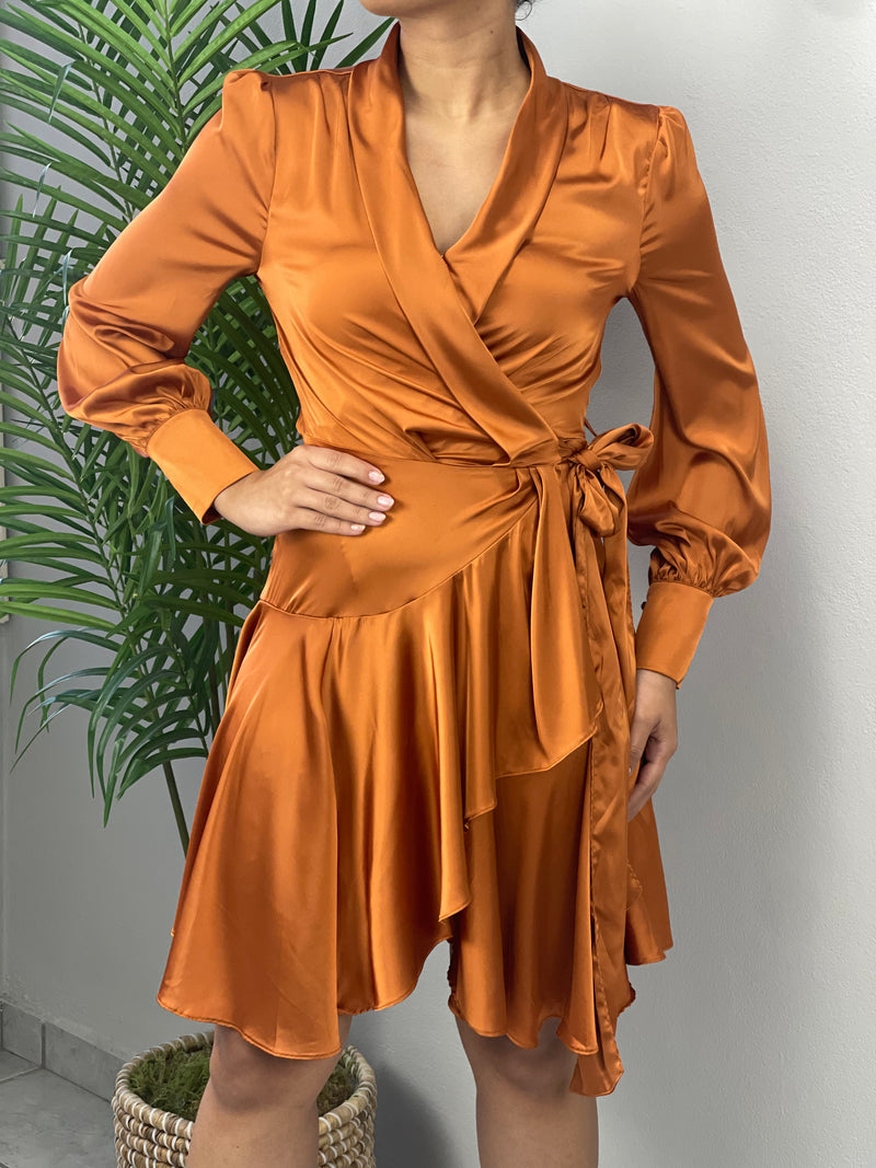 copper dress short Silky-Smooth Satin Short Slip Dress