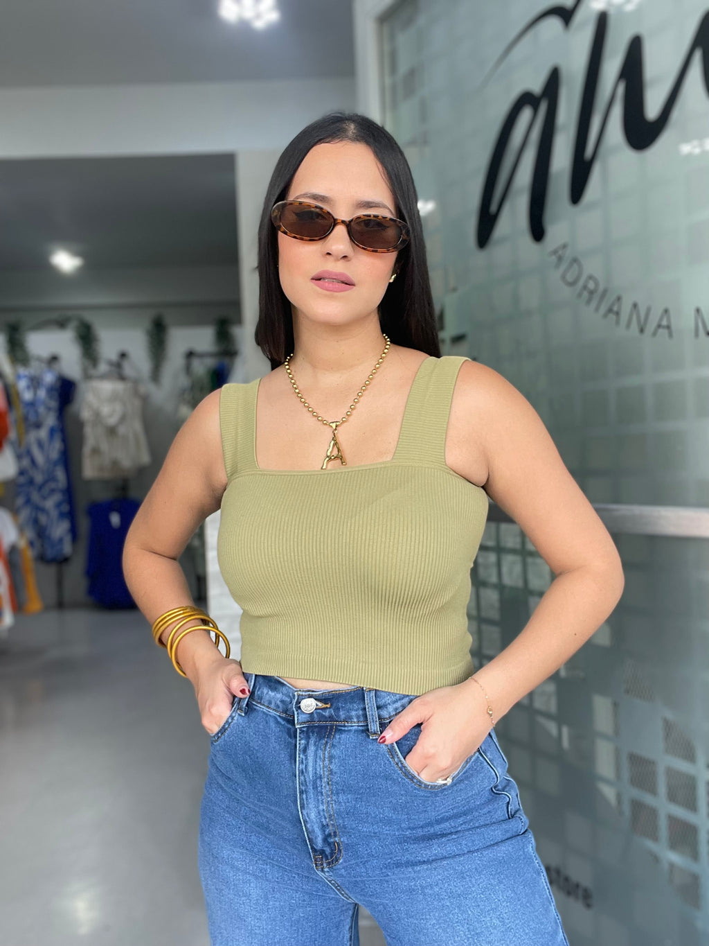 Olive Basic top