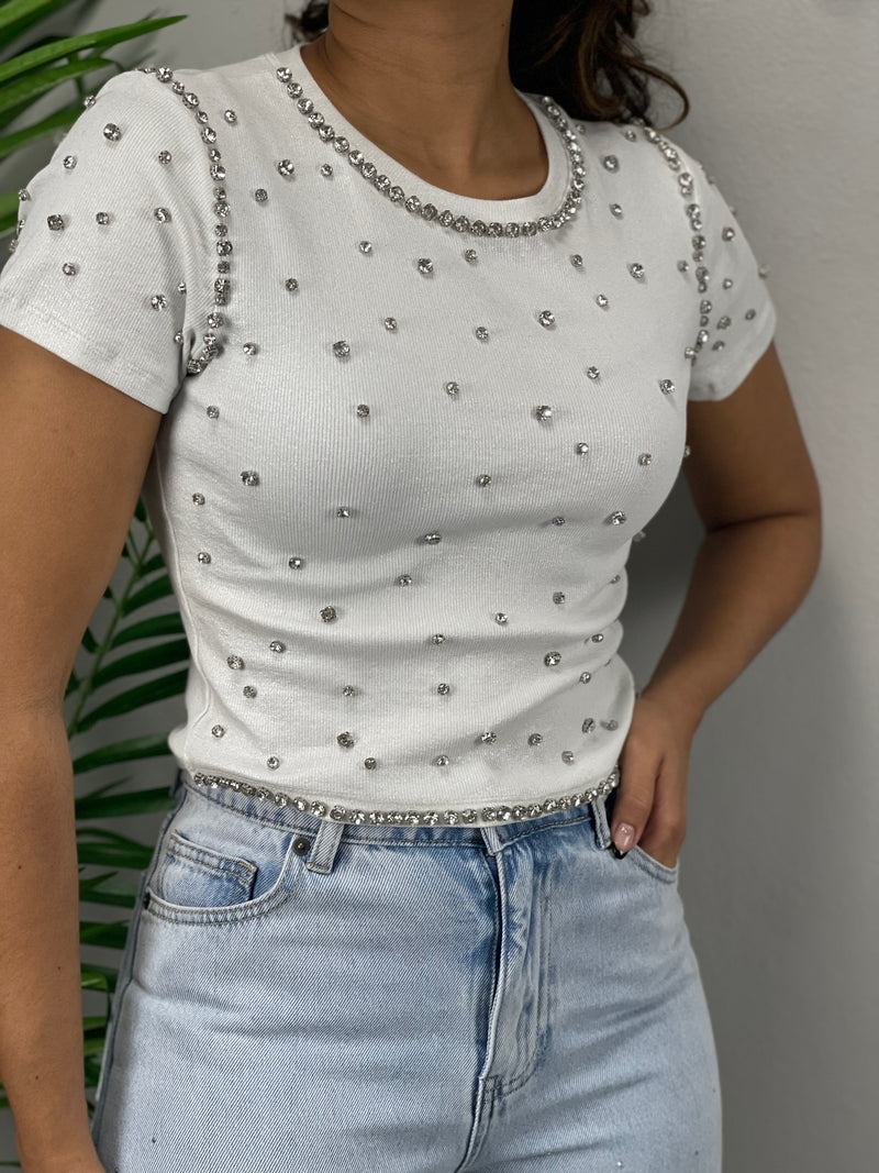 Silver Rhinestones T-Shirt