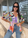Multicolor Chiffon Blouse